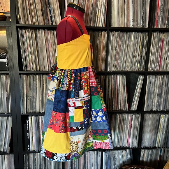 PHISH fishman donut hot air balloon apron top dress Mondegreen ⭕️🌈♻️ Patchwork - Picture 10 of 11